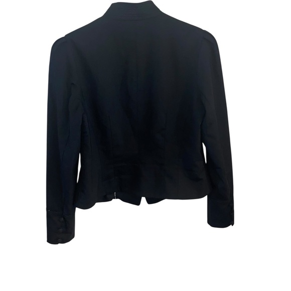 Vtg Y2K Badgley Mischka Black Mock Neck Asian influence blazer Taylored fit - Picture 14 of 16